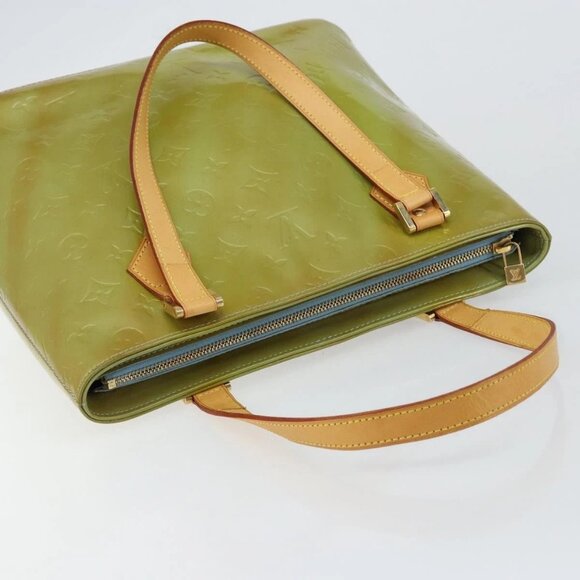 LOUIS VUITTON Monogram Vernis Houston Hand Bag Baby Blue M91005 LV Auth hk3138 - Picture 7 of 16